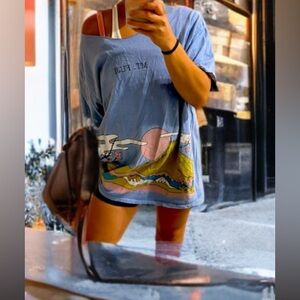 Urban Outfitters Blue Mt. Fuji Tee